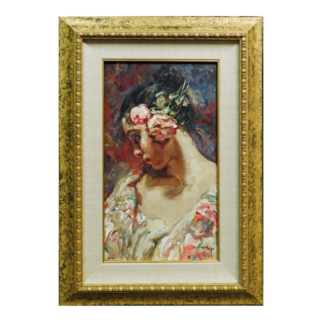 Royo "Adolescencia" Hand Signed Serigraph on Panel #35/95 Framed For Sale