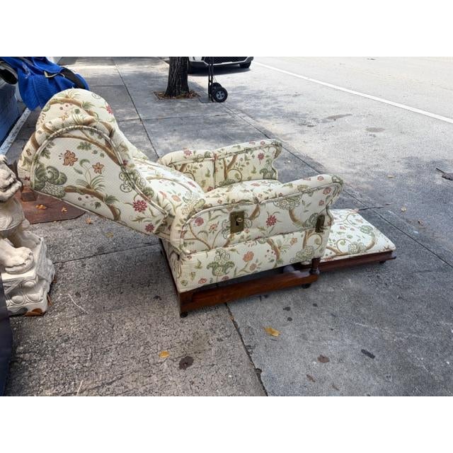 Brass Antique Foots Patent Reclining Arm Chair Great Portland St London For Sale - Image 8 of 18