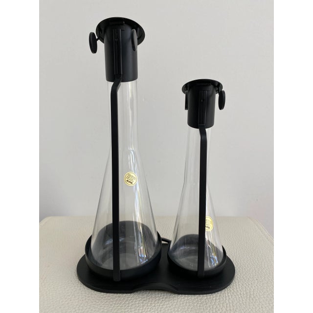 1980’s Oil and Vinegar Cruet Set by Archille Castiglioni for Alessi Set of 2 Chairish