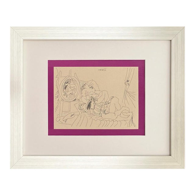 Picasso Erotic Gravure the Voyeur 2-29/8/68 Framed For Sale