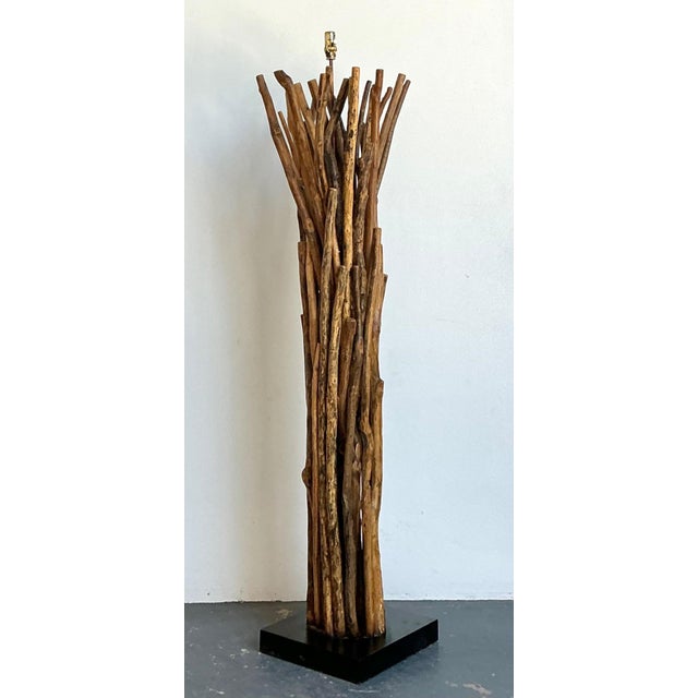 Vintage Palecek Natural Branch Floor Lamp For Sale - Image 15 of 16