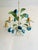 1970s French Blue Tole Tulip 5-Light Chandelier, 1960s For Sale - Image 5 of 18