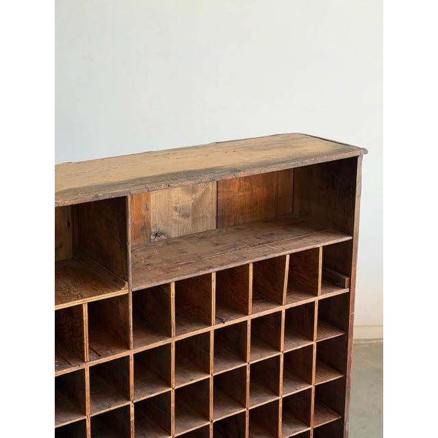 Antique Wooden Honeycomb Bookcase For Sale - Image 4 of 11