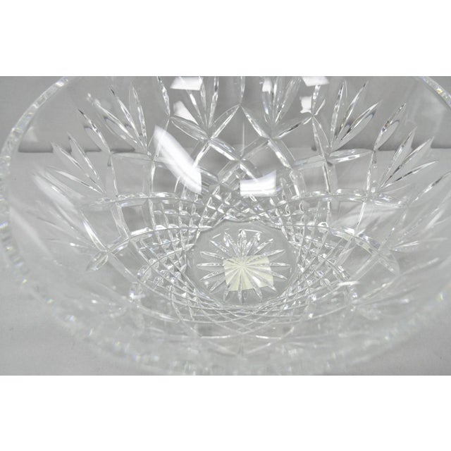 Late 20th Century Late 20th Century Waterford Cut Crystal Lead Glass 10" Centerpiece "Gallagher" Bowl For Sale - Image 5 of 11