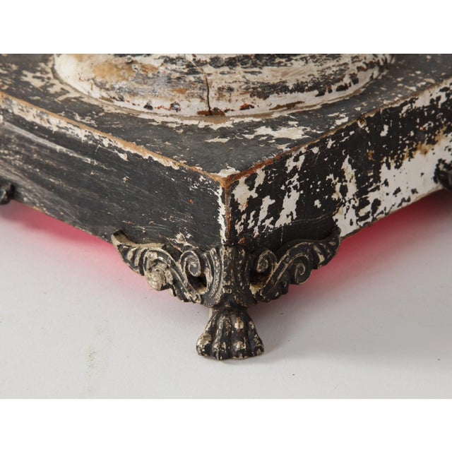 Black 19th Century Italian Wood and Gesso Candelabra, Electrified For Sale - Image 8 of 13