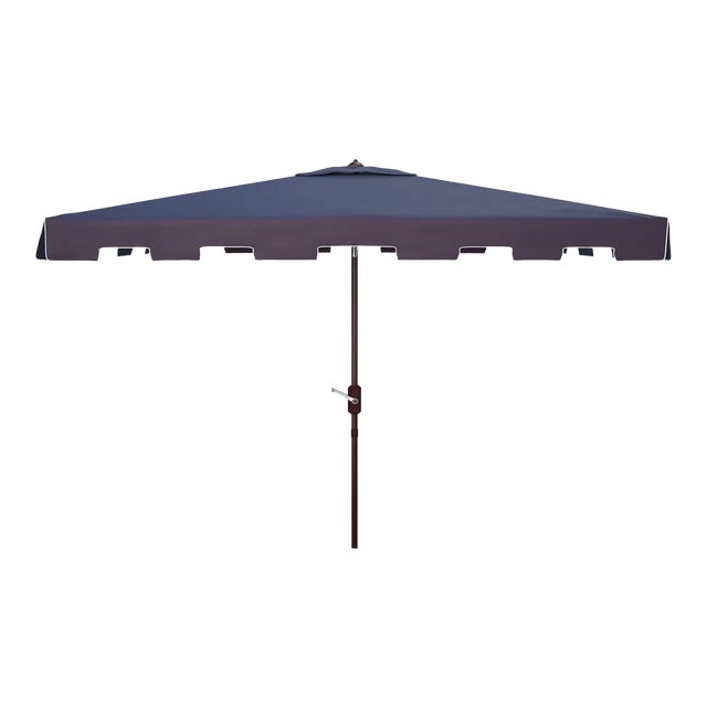 Zimmerman 6.5x10 Rectangle Umbrella - Navy/White For Sale