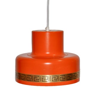 Vintage Pendant Lamp in Orange from Vitrika For Sale