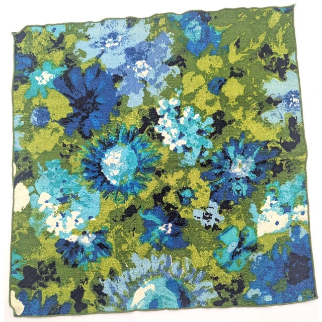Mid-Century Modern Vintage Cotton Barkcloth Napkins, Set of 4 For Sale - Image 3 of 7