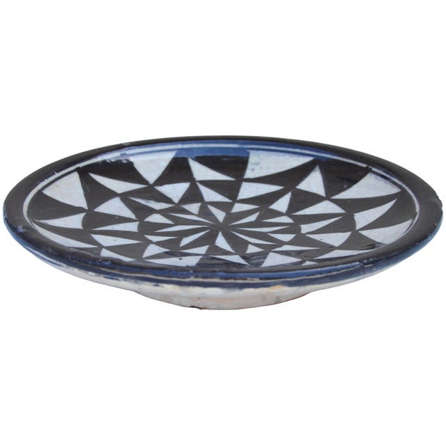 Late 19th Century Handmade Moorish-Patterned Judaical Ceramic-Art Wall Plate For Sale In New York - Image 6 of 8