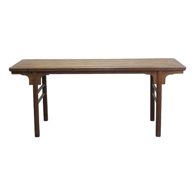 Antique Ming-Style Solid Wood Console Table For Sale