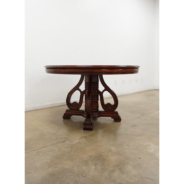 2000 - 2009 Round Traditional Pedestal Dining Table For Sale - Image 5 of 14