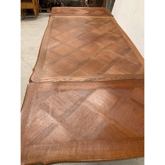 Louis XV Style Table in Oak, 1900s For Sale - Image 9 of 10