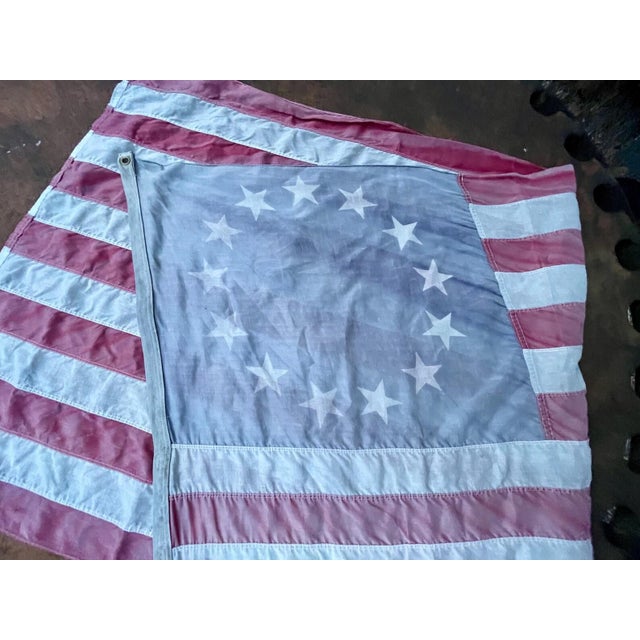Very nice example of an authentic vintage 1976 Bicentennial 13 star revolutionary Betsy Ross flag. About 3 x 5 feet All...