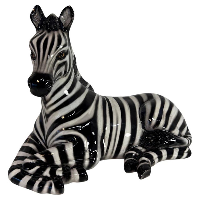 Glazed Ceramic Zebra Sculpture, Bassano, Italy, 2000s For Sale - Image 12 of 12