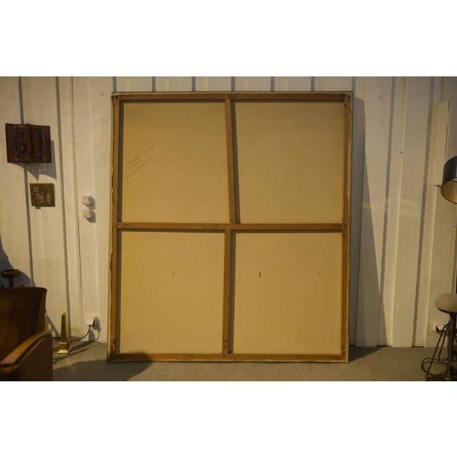 Roberto Platé, Abstract Composition, 1970s, Oil on Canvas, Framed For Sale - Image 9 of 13