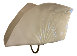 Leaf-Shaped Opalescent Blown Glass Sconces, 1950s, Set of 2