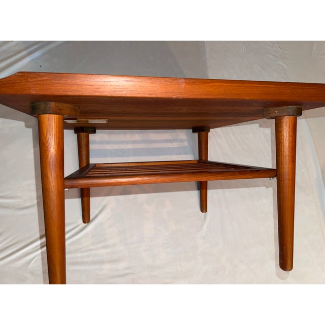 Authentic Mid-Century Modern Model 73 Teak Coffee / Side Table Designed by Holger Georg Jensen by Kubus Denmark 1960s For Sale - Image 4 of 12