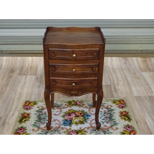 Louis XV Walnut Bedside Table, 1960s For Sale - Image 18 of 18
