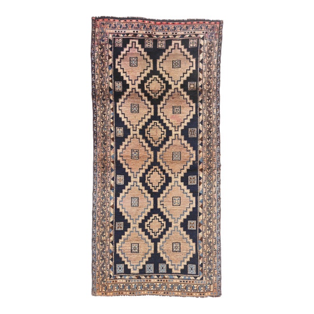 Antique Persian Shiraz Rug, 04'03 X 09'02 For Sale