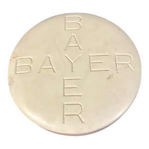 Jumbo Bayer Aspirin Tablet Sculpture, Prop Item, Simply Take One-a-Day