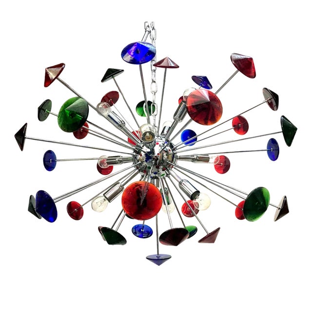 Italian Murano Glass Sputnik Pendant Light from Simoeng For Sale