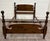 Brown Vintage Full Size Solid Pine Cannonball Poster Bed For Sale - Image 8 of 9