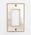 Reclaimed brushed nickel finished brass rectangular light switch covers. One is a single gang and the other is a four...