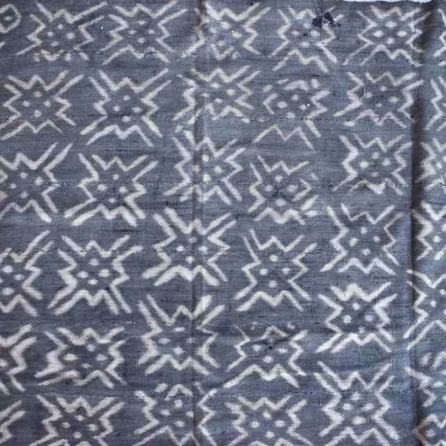 Tribal Mid 20th Century Black Mudcloth Textile For Sale - Image 3 of 9
