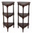 Pair of Theodore Alexander Mahogany 3 Tier Tables For Sale