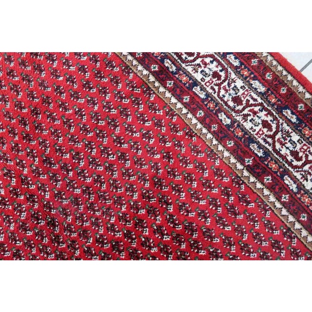 Textile 1970s Handmade Vintage Indian Seraband Rug 5.7' X 7.8' For Sale - Image 7 of 13