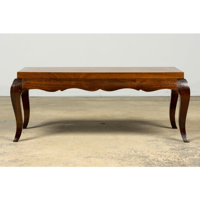 1940s French Art Deco Walnut Parquetry Coffee Table For Sale - Image 15 of 15