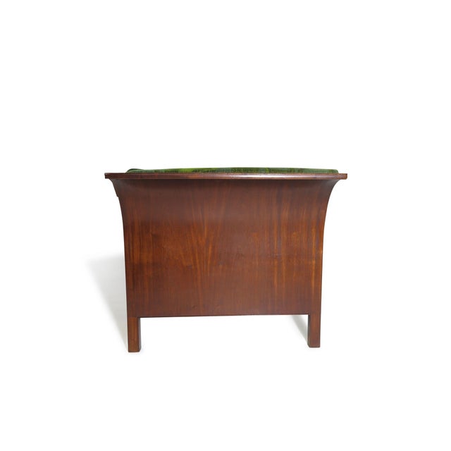 Mid 20th Century 1930's Attributed to Frits Henningsen Sofa With Dramatic Flared Arms of Mahogany. For Sale - Image 5 of 12