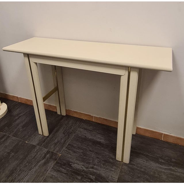 Lacquered Entrance Set with Brass Details, 1980s, Set of 4 For Sale - Image 9 of 18