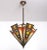 Red Art Deco Amsterdamse School Stained Glass Hanging Light, 1980s For Sale - Image 8 of 8