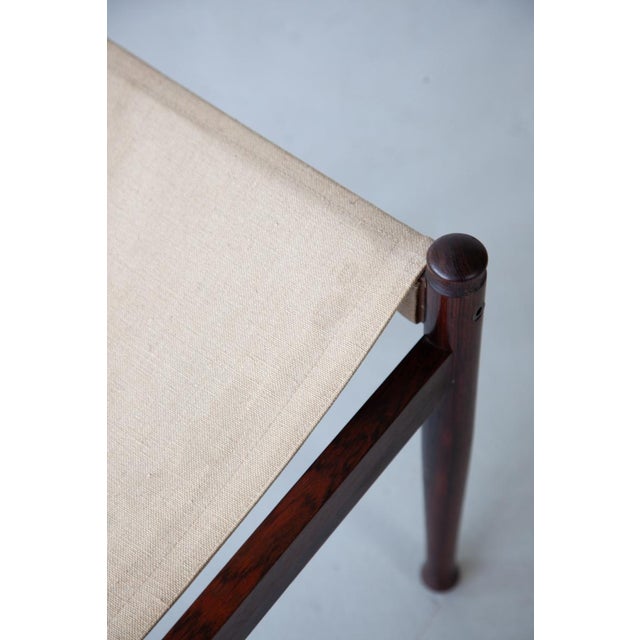 Wood Vintage Danish Safari Ottoman by Erik Wort, 1960s For Sale - Image 7 of 9