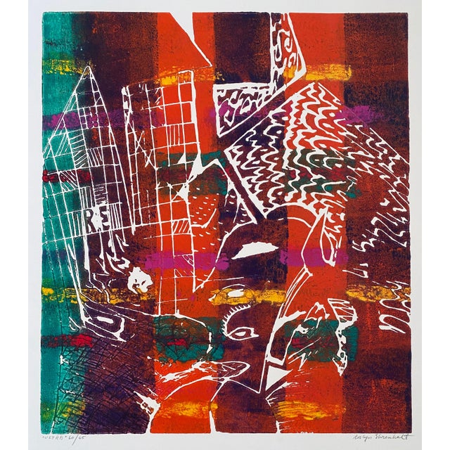 Abstract Expressionism Amaranth Ehrenhalt, Color Embossed Lithograph Print New York Abstract Expressionist Woman Artist For Sale - Image 3 of 9