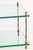 Modern Pair of Modern Faux Bamboo Brass and Glass Side Tables For Sale - Image 3 of 8