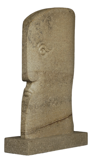 Large Stone Sculpture of Stylised Head, 1970s