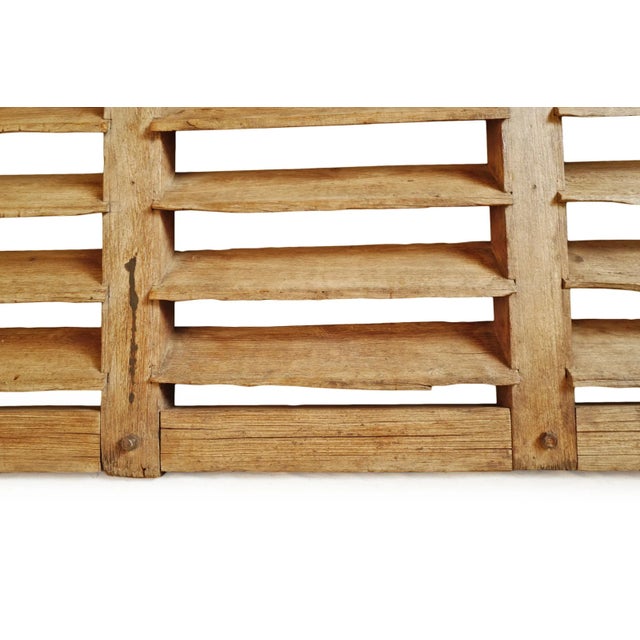 Wood Vintage Large Teak Wood Arched Vent For Sale - Image 7 of 10