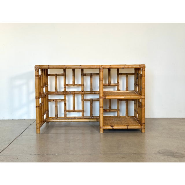 Bamboo Desk in the style of Vivai Del Sud, 1970s For Sale - Image 12 of 12