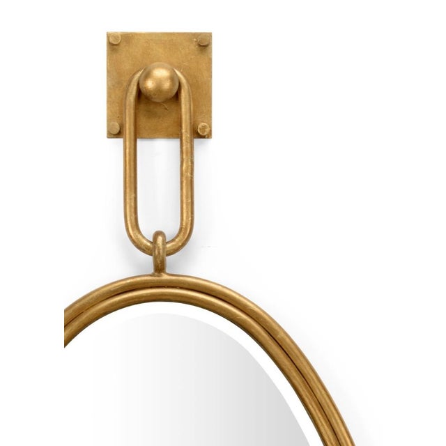 Open up your space while adding style with tobago mirror. This large oval mirror features an antique gold leaf finish on...
