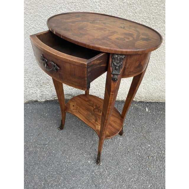 Antique Inlaid Kidney Shaped Table For Sale - Image 5 of 18