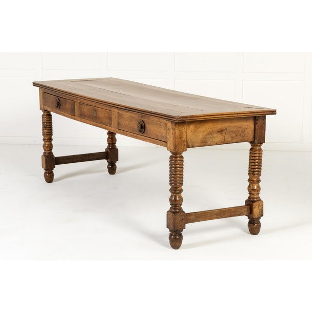 Wood 19th Century French Walnut Drapers Table For Sale - Image 7 of 10