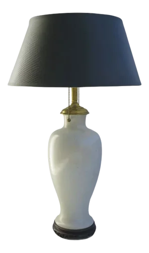 Chinese White Glazed Vase Mounted as a Lamp