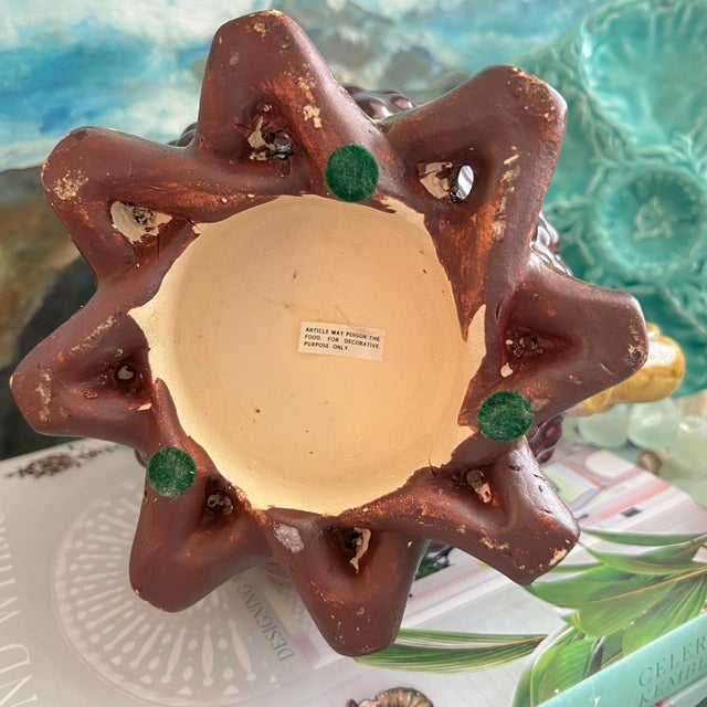 Purple Vintage Majolica Style Grape Pitcher For Sale - Image 8 of 8