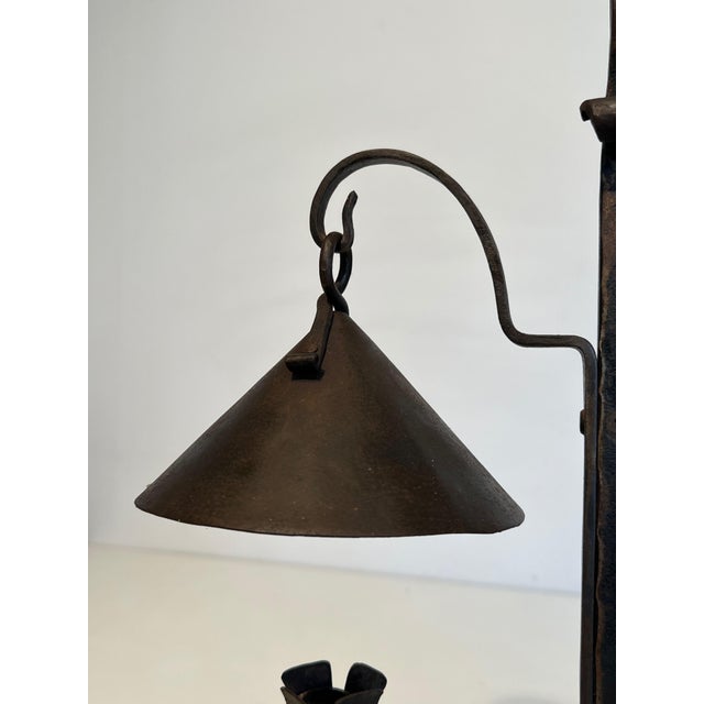 1950s Wrought Iron Candlestick with 2 Lights For Sale - Image 9 of 12