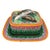 George Jones Majolica Sardine box on a pink ground, English, ca. 1870, the box molded with green acanthus leaves on a pink...