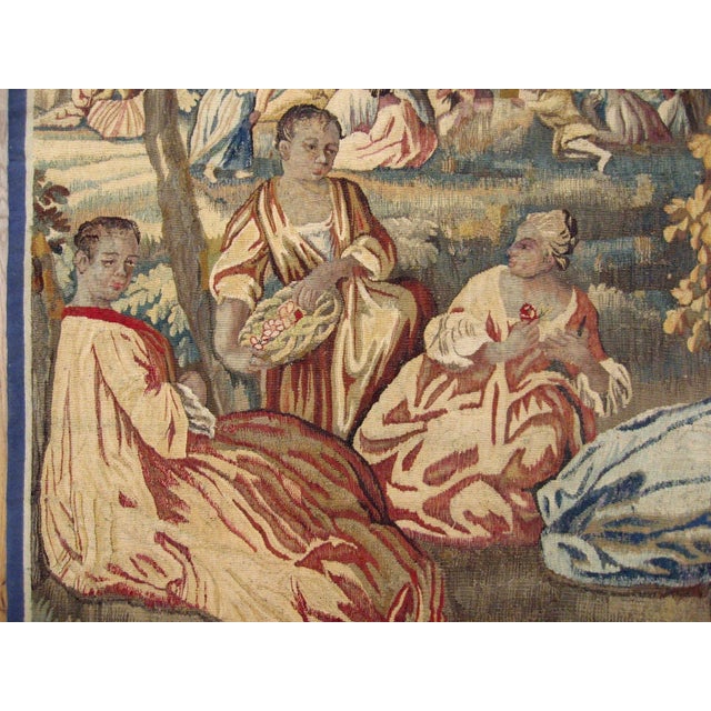 French 18th Century French Aubusson Rustic Tapestry Panel For Sale - Image 3 of 5