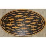 Vintage English Painted Side Table with Fish Découpage For Sale - Image 4 of 10