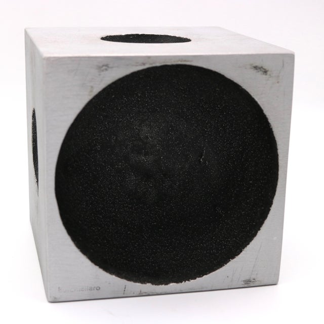 Lorenzo Burchiellaro 1970s Modernist Cube Sculpture by Artist Lorenzo Burchiellaro For Sale - Image 4 of 10